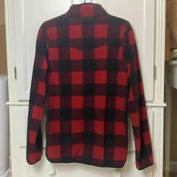 Warranted to be a Pendleton fleece Buffalo print quarter zip pullover - Picture 3 of 10